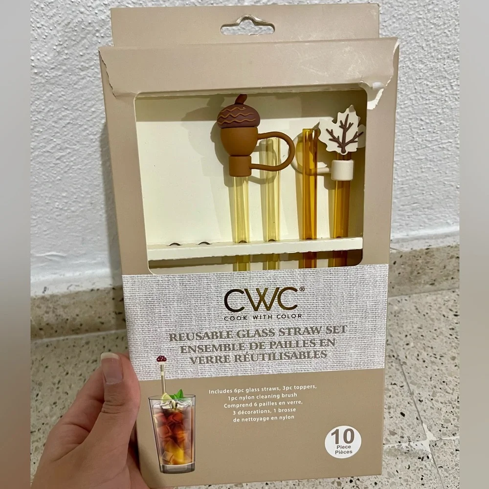 CWC Reusable Glass Straw Set - READ DESCRIPTION - Picture 1 of 4